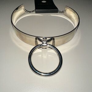 Forever 21 Silver Statement Choker with Ring